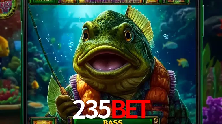 Personagem de peixe pescador do popular jogo de slot com tema de pescaria, uma das emocionantes opções de caça-níqueis para jogar e ganhar no cassino 235bet.